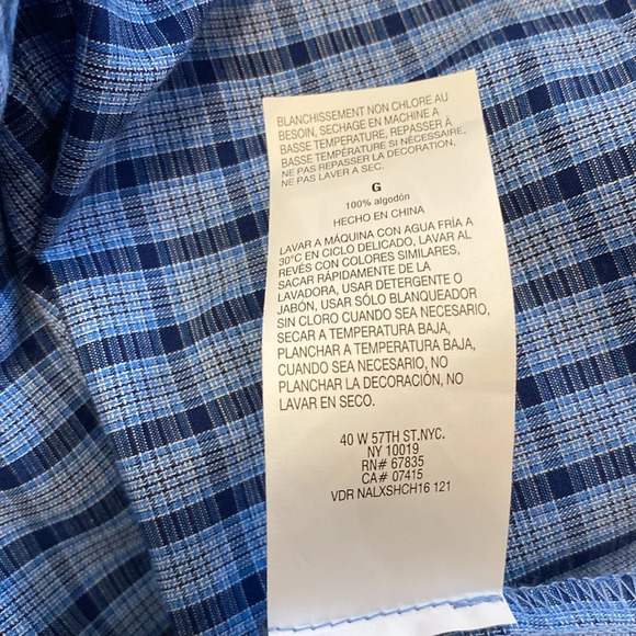 Men’s Nautica Large Men Blue‎ Plaid Sleepwear Cozy Pajama Short Sleeve Shirt - Picture 7 of 8